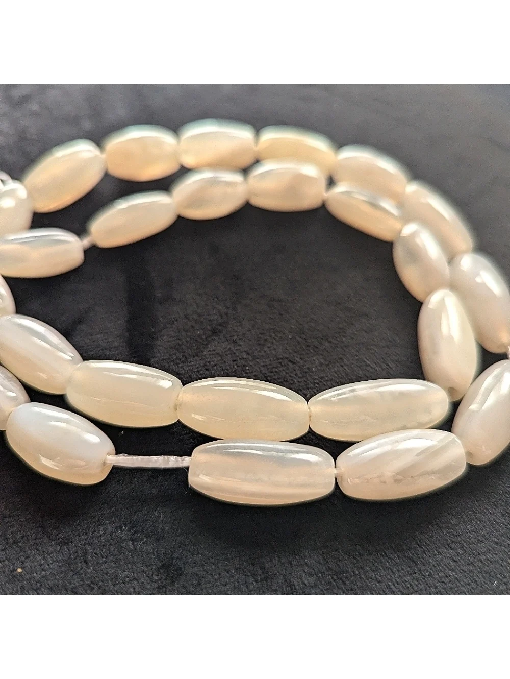 White Oblong Stone Beads for Jewelry Making Crafts Jeweler Necklace Bracelet New
